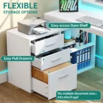 L-Shaped Gaming Computer Desk with Storage