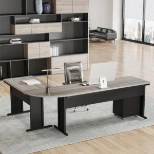 83 Inch L-Shaped Computer Desk with Storage