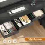 55-Inch L-Shaped Computer Desk with Hutch