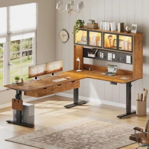 Standing L-Shaped Computer Desk