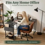 50-Inch L-Shaped Computer Desk with Storage & CPU Stand