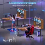 Standing L-Shaped Computer Desk