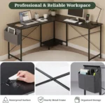 50-Inch L-Shaped Computer Desk with Storage & CPU Stand