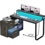 L-Shaped Gaming Computer Desk with Storage